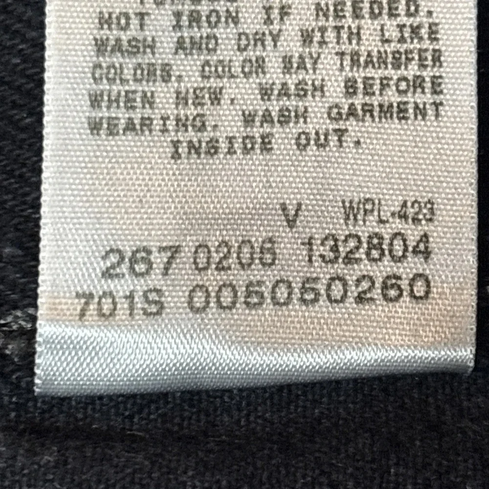 Levi's 505 Regular Fit‎ Jeans 31x30 (29x30) Y2K Black 100% Cotton Denim
